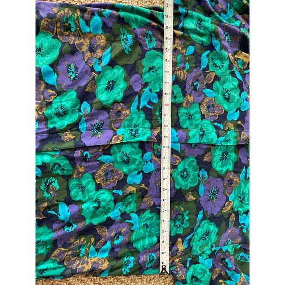 C C Hughes Floral Green and Purple Print Blouse SZ 22W - Picture 6 of 7